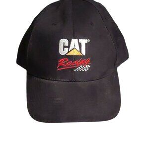 Cat Racing Nascar Baseball Cap Adj. Back Black Cotton Made
